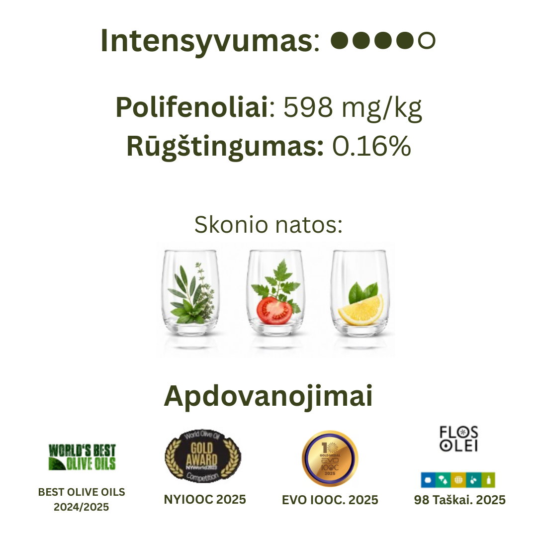 Ekologiškas Rincón de la Subbetica Hojiblanca 500 ml