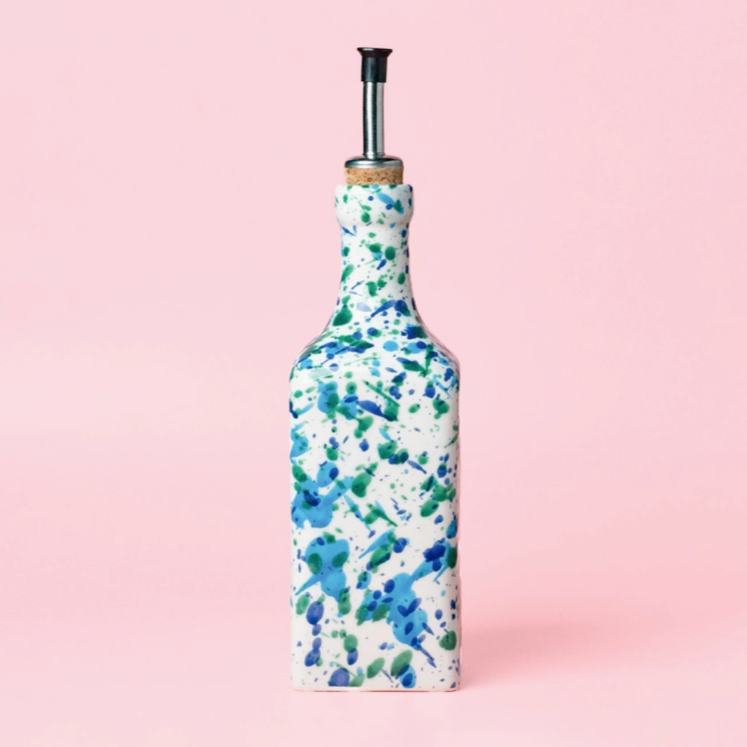 Dispensador de aceite de oliva de cerámica 475 ml «Blue & Green Coral»
