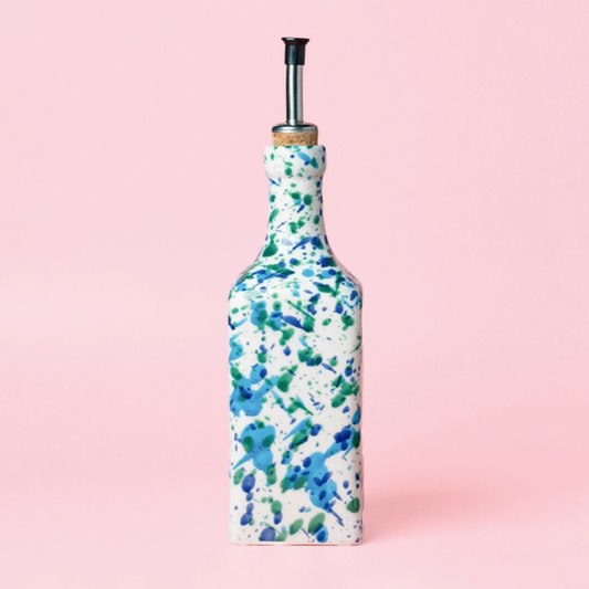 Dispensador de aceite de oliva de cerámica 475 ml «Blue & Green Coral»